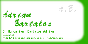 adrian bartalos business card